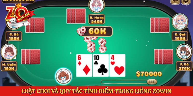 Luật chơi và quy tắc tính điểm trong Liêng Zowin